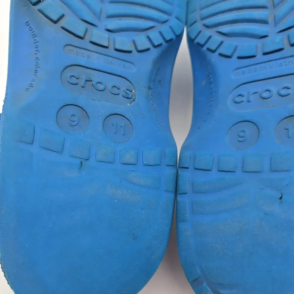 Crocs Sandals Womens 11 Mens Size 9 Blue Shoes Sport Adjustable Classic Cobalt
